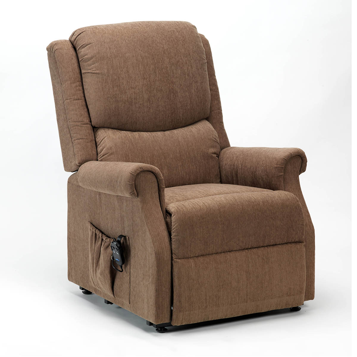 Indiana Petite Single Motor Electric Riser Recliner Chair - Mushroom